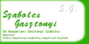 szabolcs gasztonyi business card